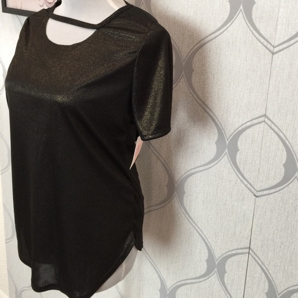 NWT Gaze USA metallic bronze tee size small - Picture 3 of 5